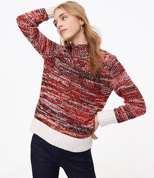 Loft Spacedye Turtleneck Sweater