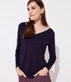 Loft V-neck Long Sleeve Tee