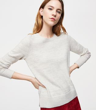 Loft Shimmer Round Neck Sweater