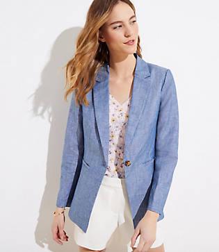 Loft Chambray Modern Blazer
