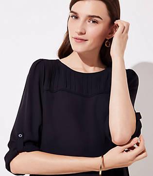 Loft Pleat Yoke Blouse