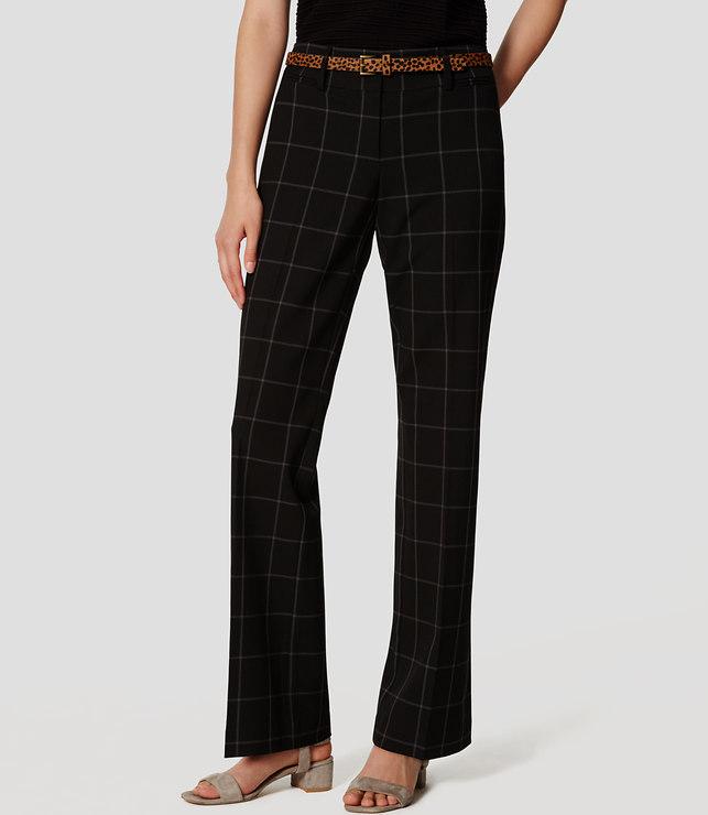 Loft Plaid Custom Stretch Trousers In Julie Fit