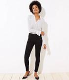 Loft High Waist Sailor Skinny Jeans In Black