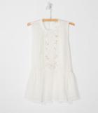 Loft Floral Lace Dot Peplum Shell