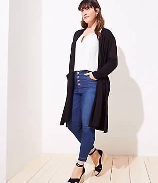 Loft Plus Pocket Duster Sweater