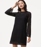 Loft Lace Mesh Bell Sleeve Dress