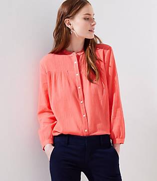 Loft Smocked Shirt