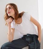 Loft Ribbed Scoop Neck Raglan Tee