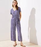 Loft Beach Vine Tie Waist Wide Leg Jumpsuit