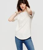 Loft Lou & Grey Striped Airy Cotton Boatneck Tee