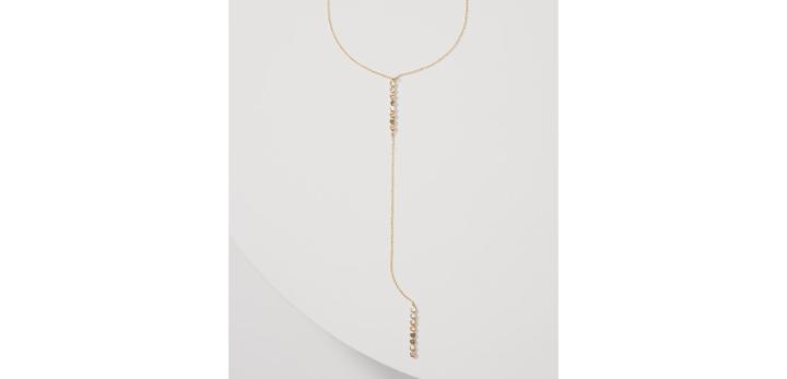 Loft Crystal Bar Lariat Necklace
