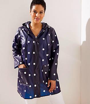 Loft Plus Polka Dot Translucent Raincoat