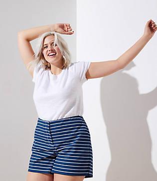 Loft Plus Striped Riviera Shorts