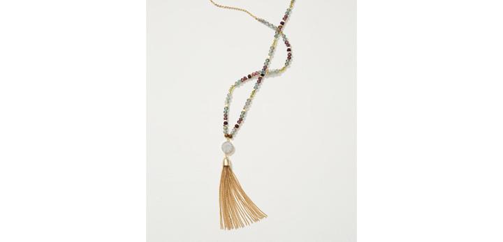 Loft Tasseled Beaded Necklace