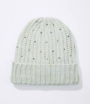 Loft Embellished Ribbed Hat