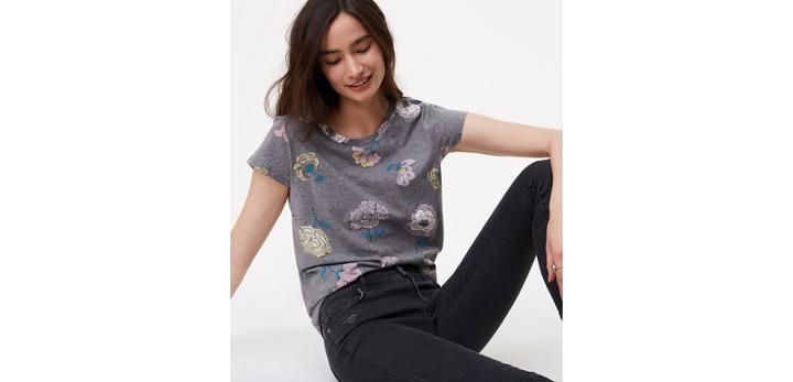 Loft Peony Vintage Soft Tee