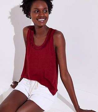 Loft Beach Fringe Racerback Tank