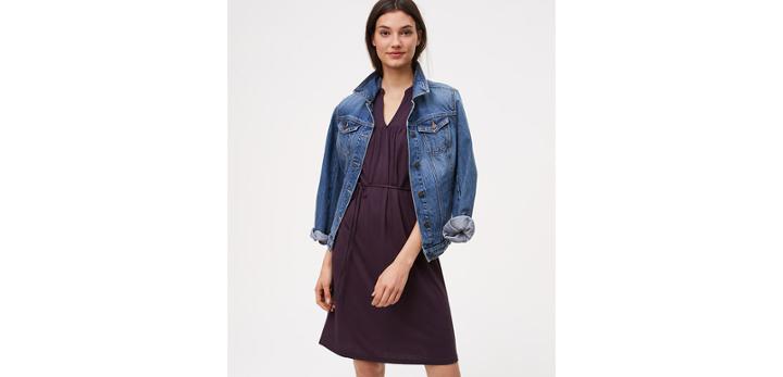 Loft Crochet Flutter Swing Dress