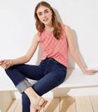 Loft Geometric Vintage Soft Bow Back Tank