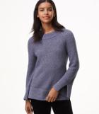 Loft Textured Slit Cuff Sweater
