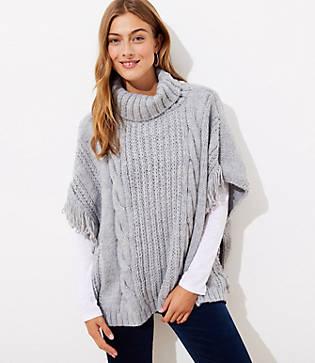 Loft Cable Poncho