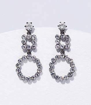 Loft Crystal Geometric Drop Earrings