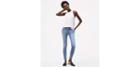 Loft Frayed Trim Skinny Jeans In Seamed Indigo Wash