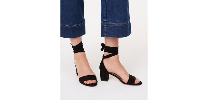 Loft Ankle Wrap Block Heels