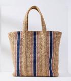 Loft Striped Woven Tote Bag