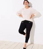 Loft Plus Modern Zip Skinny Jeans In Black