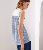 Loft Medallion Mixed Media Sleeveless Sweater