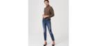 Loft Modern Patchwork Skinny Jeans In Indigo Wash