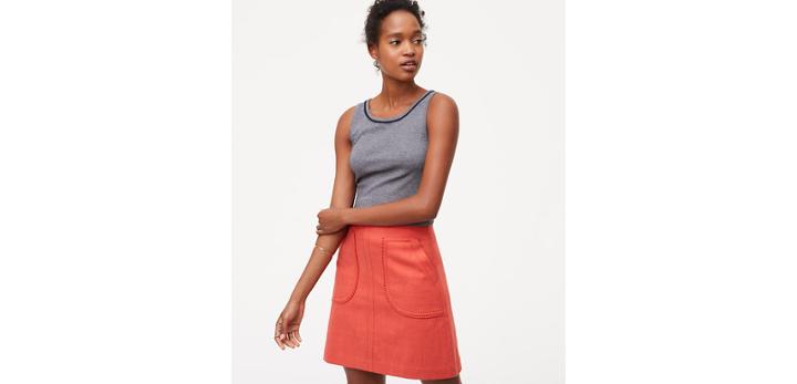 Loft Basic Tank - Stripe Pom Pom