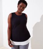 Loft Plus Dotted Two In One Sweater Tank