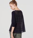 Loft Plaid Pleated Sweater