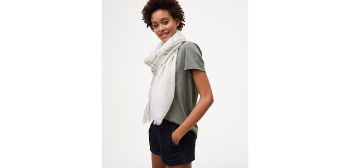 Loft Striped Gauze Scarf