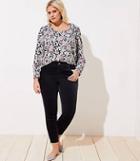 Loft Plus Modern Velvet Ankle Zip Skinny Jeans