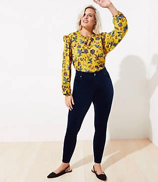 Loft Plus Velvet Skinny Jeans