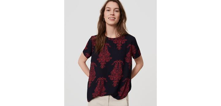Loft Floral Scroll Clean Tee