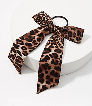 Loft Leopard Bow Hair Tie