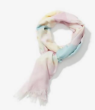 Loft Pastel Colorblock Scarf