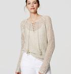 Loft Lace Up Sweater