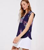 Loft Bouquet Split Neck Shell