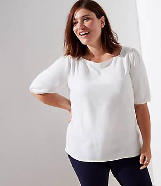 Loft Plus Square Neck Blouse