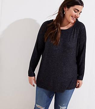 Loft Plus Bow Keyhole Back Top