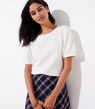 Loft Textured Puff Sleeve Top