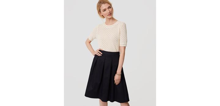 Loft Pleated Skirt