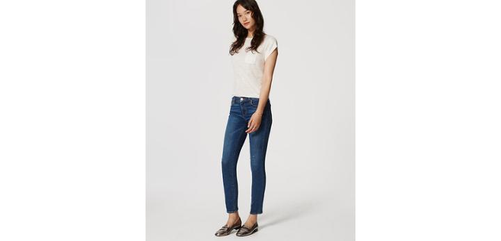 Loft Modern Slim Ankle Jeans In Original Medium Stonewash