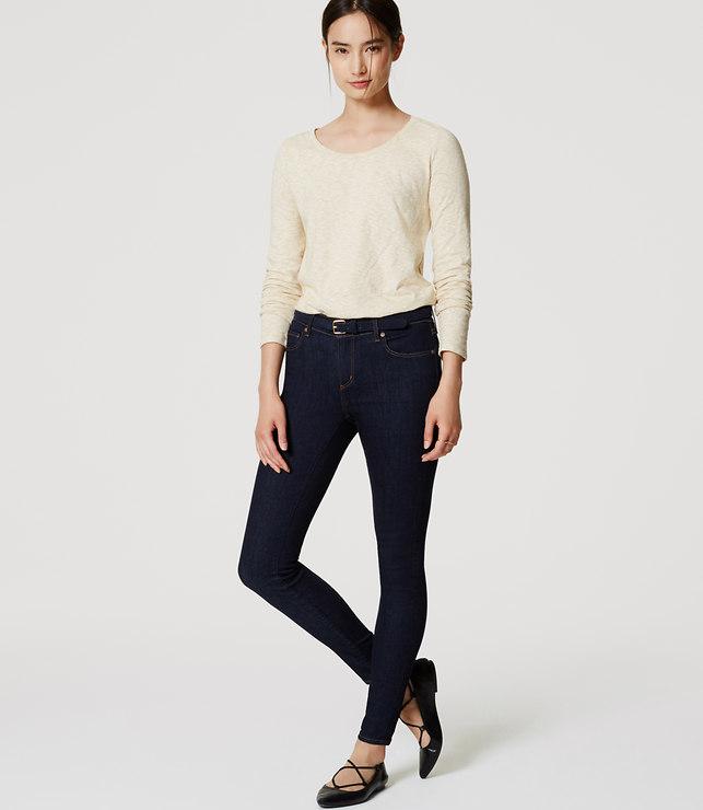 Loft Denim Leggings In Rinse Wash