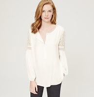 Loft Lace Shoulder Blouse